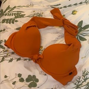 Orange La Vie En Rose Bikini Top